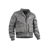 Серый [Весенний Осенний Высококачественный Пилотная Куртка]