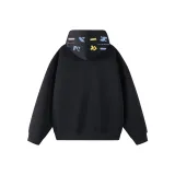 Тяжелый полиэстер-хлопок, черный (с флисовой подкладкой)