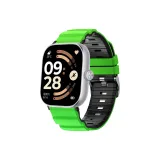 Зеленый Черный - Высокогорный Двухцветный Кремниевый Ремешок + [Черный Соединение]