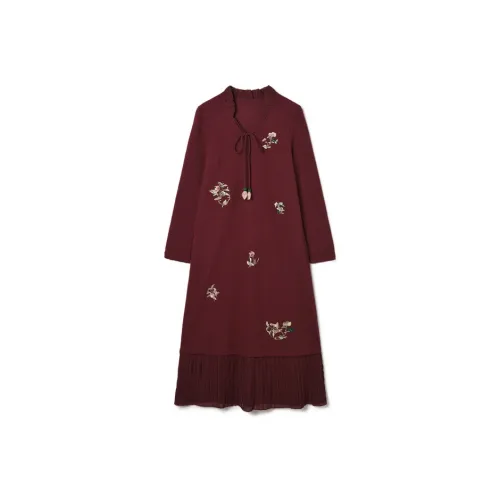 Mapping Длинное платье с длинными рукавами женское