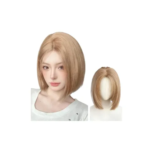 YOSEE [Шампанское Bobble Голова] Перука Женская Высокий Конец Золотой Ван-Пис Cut Высокотемпературная Пряжа