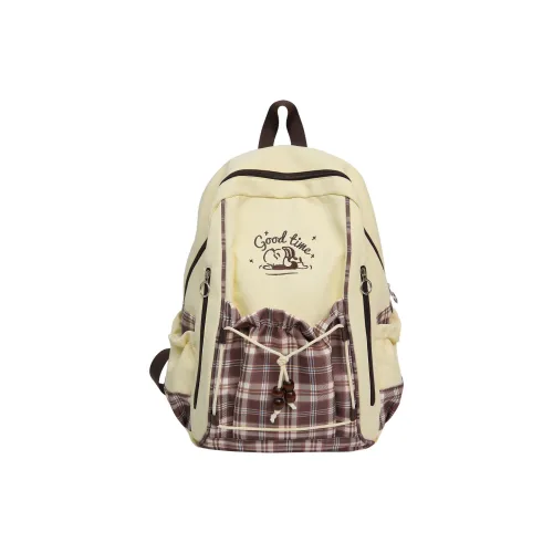 KAKASHU Нейлоновый рюкзак стандартный женский коричневая клетка синяя клетка оранжевая клетка