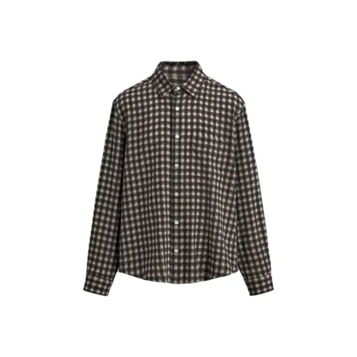 ZARA Шоколадные Коричневые Мужские Рубашки