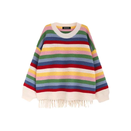AHDO Радужный Полосы Женская Трикотажная