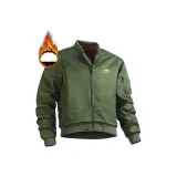 Средний армейский зеленый [осенний и зимний, утолщенный, термопух, куртка]