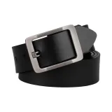 Чёрный ремешок, серебристая пряжка