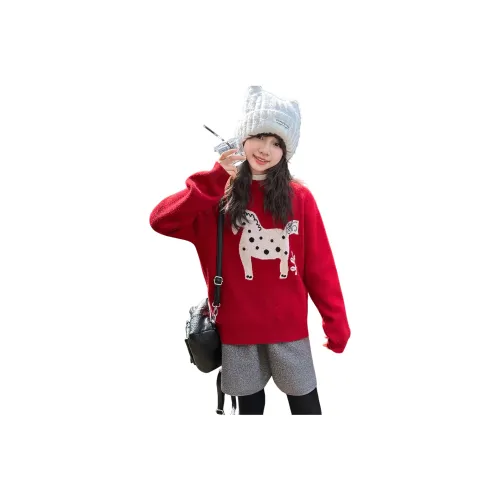 MILETONGBAO Красный KIDS Свитера