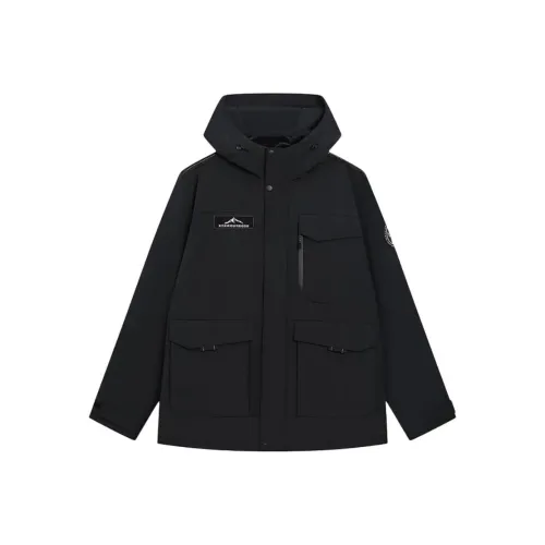 XTEP Глубокий Черный Мужской Пуховик