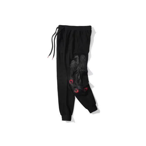 CAT'S PAW Черные флисовые унисекс повседневные штаны