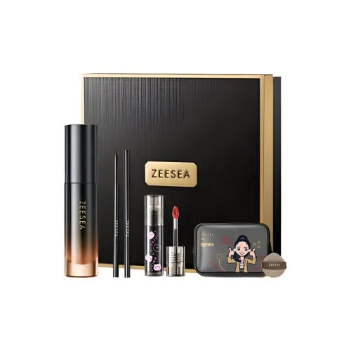 ZEESEA Черный Золото Блеск Роскошная Коробка Контроль Жира Естественный Долговечный Цвет Лицевой Подкладки
