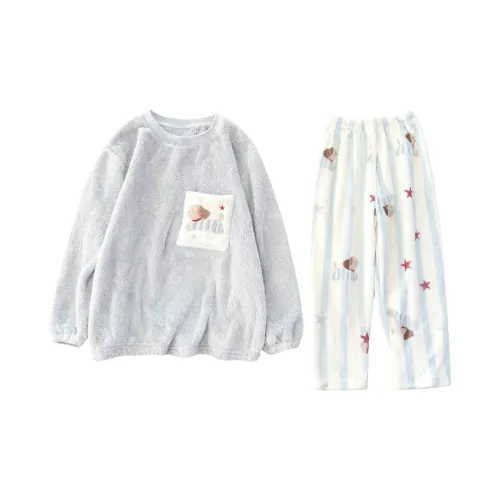 J TOO Сине-белый Наборы одежды Женские Пижамные комплекты