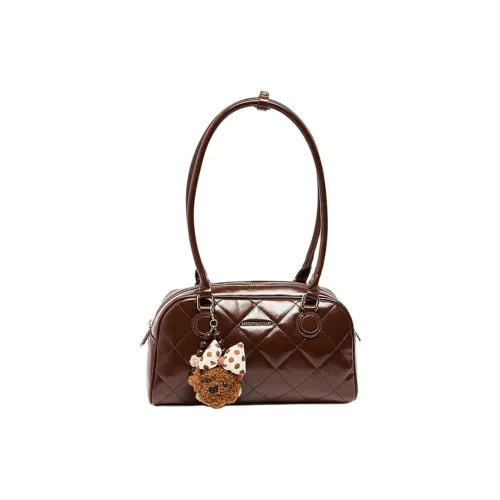 SANFU ПУ (полиуретан) Сумка через плечо Средняя Женская Кофейного цвета