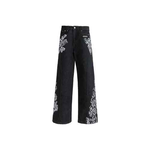 UNDERGARDEN Черный С подарками Съемный Логотип бренда Унисекс Джинсы