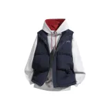 Абрикосовый свитшот + темно-синий жилет