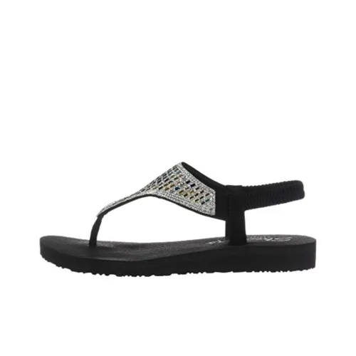 Skechers Meditation One Ремень Сандалии Женские Черный