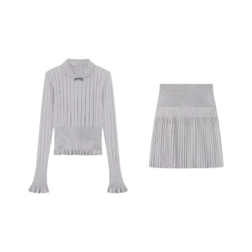 MORTEN SOLUM Серый Женские Комплекты с Юбкой