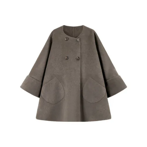 VKXOW Мокко Серый Кофейный Женский Пальто