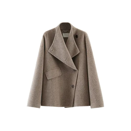 KKX Молочный кофейный женский пальто