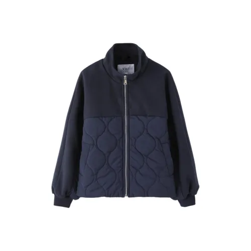 XWI Хлопковый пуховик женский темно-синий