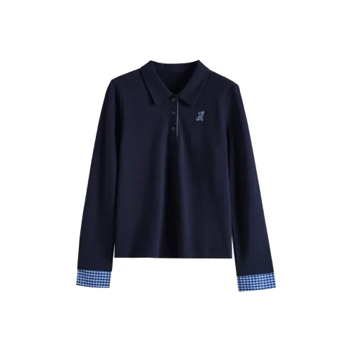 SLLSKY Глубокий морской синий Женский трикотаж