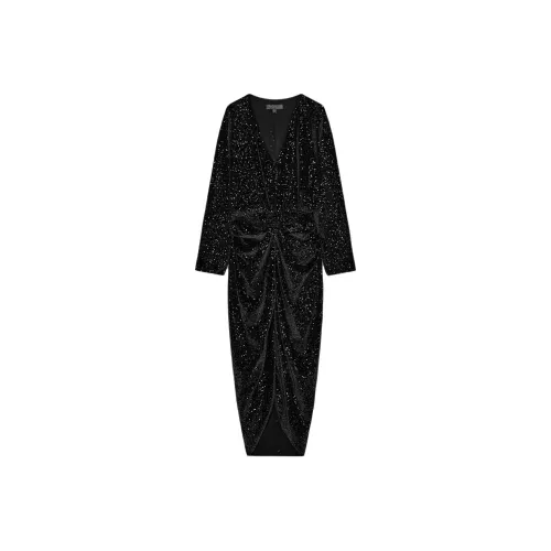 ZARA ZW Series Длинное платье с длинными рукавами для женщин