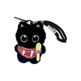 Костюм Маленький Черный Кот Украшение-Красная Клетка Нагрудник Стиль