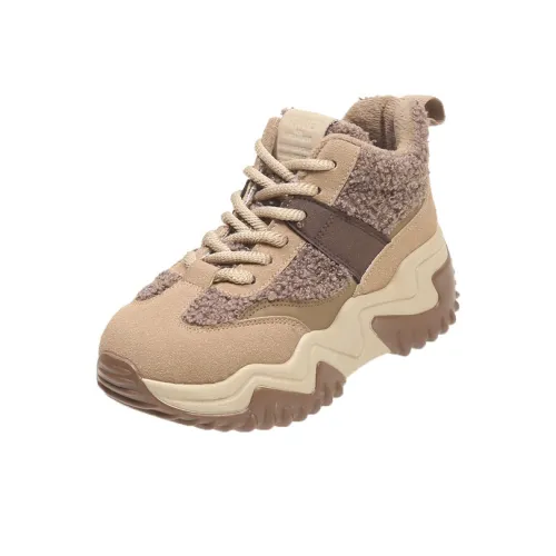 YALUYOUXUAN Термические высокие топовые массивные кроссовки женские