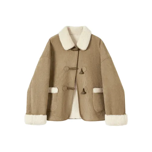 TOUCH Укороченное пальто женское цвет верблюжий