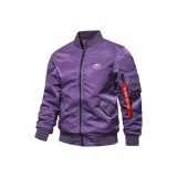 Фиолетовый [Весенний Осенний Высококачественный Пилотная Куртка]