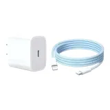 30W Зарядное устройство Apple + Синий кабель PD из трикотажной ткани, 2 м