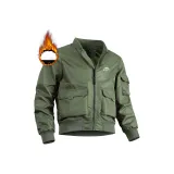 Темно-армейский [Осень и зима, утолщенный, термический, пуховая куртка]