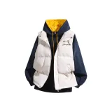 Темно-синий синий свитшот + абрикосовый жилет