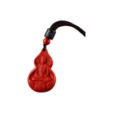 Подвеска с китайским зодиаком Собака и Свинья, выполненная из киновари, с шнурком