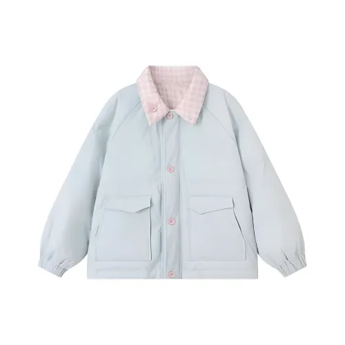 DTLUI Молоко Синий Женский Пуховик