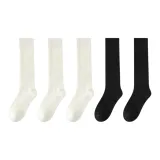 [5 упаковок, с флисовой подкладкой, нижняя часть ноги, утолщенный, термический] Белый 3 + Черный 2