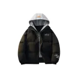 Чёрный с серым капюшоном