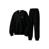 Комплект (Черный топ + Черные штаны) - Стандартный, Тонкий