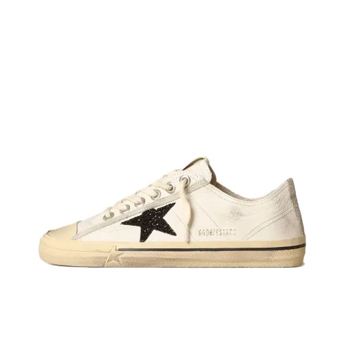 Golden Goose V Star Low Top Стильные Скейтбординги Женские Белые Потертые