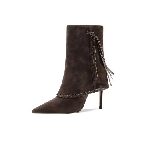 Lily Wei Morocco Ботильоны Женские Темно-Кофейный