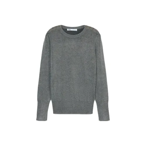 ZARA Зебра с принтом серый женский трикотаж