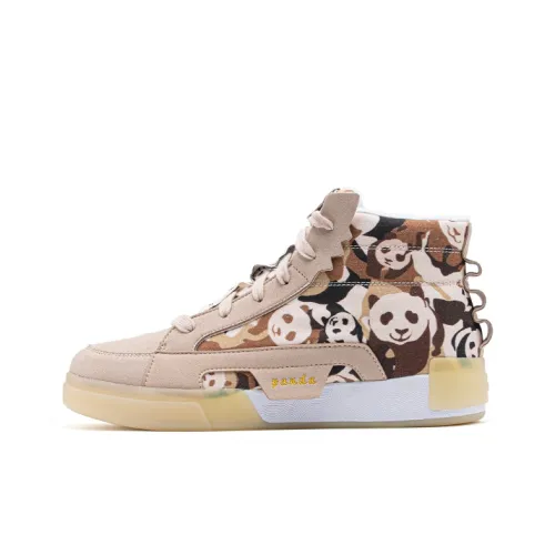 PEAK Taichi Панда Термический Амортизирующий Противоскользящий Высокий Топ Скейтборд Кроссовки Мужские Бежевые