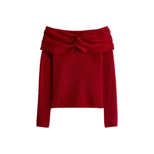 H M Темно-красные женские свитеры