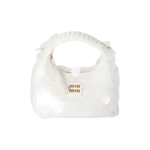 MIU MIU Wander series Хлопок Сумка через плечо Сумка Мини Women's White