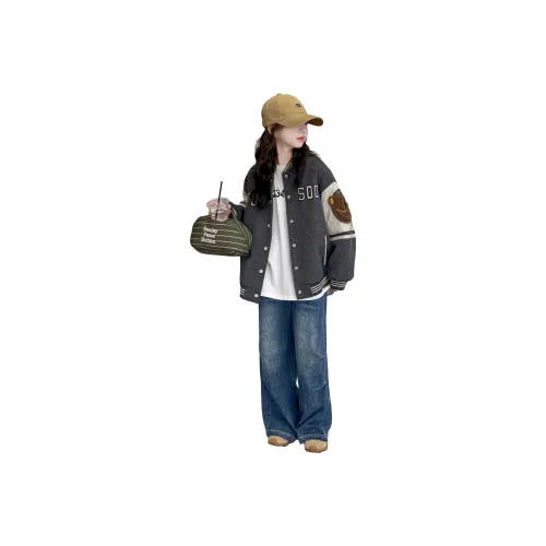 KAERFEITE Серые Школьные Куртки