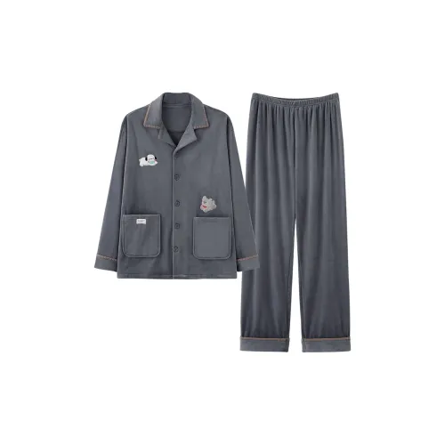 MAKEGONGZHU LYR1245 Бегущий щенок Островной бархат Женские Пижамные комплекты