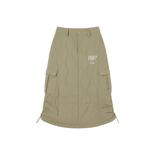 MMLG Khaki Женские Повседневные Длинные Юбки