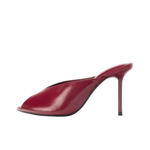 ZARA Шлепанцы Темно-красный цвет Женский