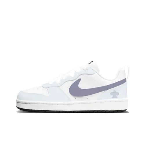 Nike Court Borough противоскользящие устойчивые к истиранию низкие детские скейтбординг белые унисекс