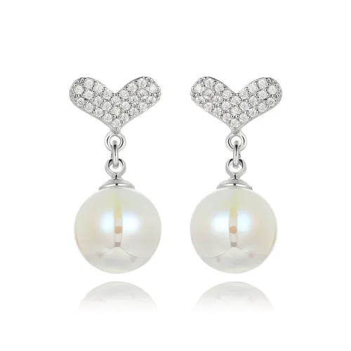 Серьги-кольца с искусственным жемчугом XUPING для женщин