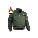 Темно-армейский зеленый [Осень и зима, утолщенный, термопух, куртка]